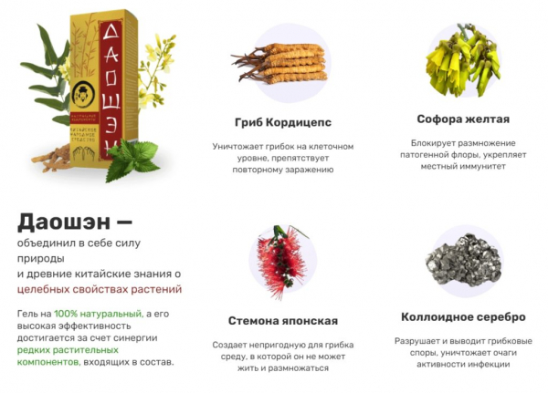 Даошэн — гель от грибка Даошэн — гель от грибка