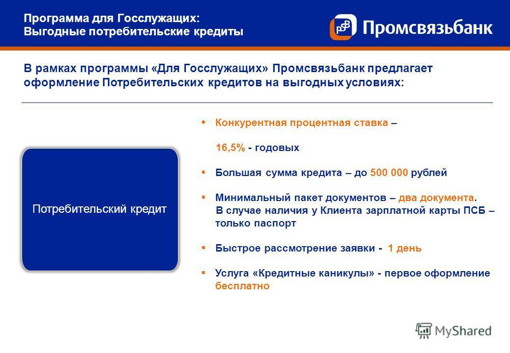 Потребительский кредит «Открытый рынок» от Промсвязьбанка: условия и возможности — Фото 5